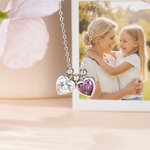 Personalizado 1-6 Corazón Birthstones Collar Dainty Joyería Cumpleaños Día de la Madre de regalo para las mujeres