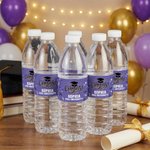 Personalized Congrats Class of 2026 Set of 20 Waterproof Water Bottle Labels Stickers with Name School and Year Graduation Party Gift for Graduates