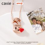 Spersonalizowany naszyjnik Kiss emoji Explosion Cloud z tekstem Dainty Biżuteria Urodziny Rocznica Dzień Matki Prezent dla dziewczyny | Callie × emoji ™
