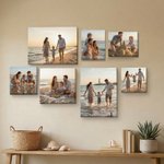 Personalizada cálida familia Set 7 Foto Giclee Lienzo Impresiones Aniversario Cumpleaños Housewarming Regalo para Amigos Familia