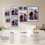 Acuarela Personalizada Graduación Foto Marco Flotante Impresiones en Lienzo con Nombre Sala de Estar Decoración del Hogar Graduación para Graduados