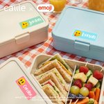 Personnalisé Emoji Scène ludique Lot de 2 autocollants imperméables avec nom Retour à l'école Cadeau d'anniversaire pour les enfants | Callie × emoji ™