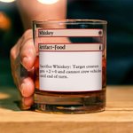 Personalised Classic Card Design 10 oz Old Fashioned Rock Whiskey Glass with Bottom Text Birthday Gift for Man Bartender Whiskey Enthusiast