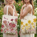 Borsa Tote personalizzata con nome Accessori da viaggio Festa della mamma Regalo di compleanno per le donne Ragazze