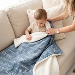 Personalised Multicolor Word Cloud Soft Throw Blanket with Name Home Decor Birthday Gift for Kids Family Friends