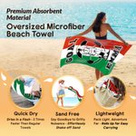 Serviette de plage surdimensionnée à rayures et à séchage rapide avec le nom du joueur de football Cadeau d'anniversaire pour l'amoureux du joueur de football