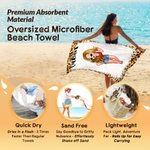 Personalizzato Leopardo Zebra Stampa Carino Personaggio dei cartoni animati Asciugatura rapida Asciugamano da spiaggia in microfibra con nome Festa in spiaggia Regalo di compleanno per la donna Miglio