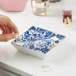 Plat à bijoux en céramique avec 1-10 noms Fête des mères Cadeau d'anniversaire pour maman grand-mère