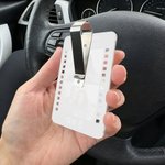 Henkilökohtainen elokuva-tyylinen valokuvakehys Akryyli Car Visor Clip Initals nimi ja teksti Auto tarvikkeet Syntymäpäivä Vuosipäivä lahja perheelle