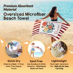 Toalla de playa personalizada con nombre y bolsa con cordón Fiesta en la playa Regalo de cumpleaños para mamá Novia