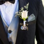Gepersonaliseerde 1-5 foto's Lapel Broche Pin met naam hanger Engagement Wedding Gift voor bruid bruidegom vader