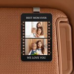 Henkilökohtainen elokuva-tyylinen valokuvakehys Akryyli Car Visor Clip Initals nimi ja teksti Auto tarvikkeet Syntymäpäivä Vuosipäivä lahja perheelle