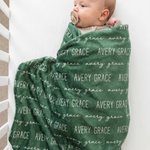 Personalised Multicolor Word Cloud Soft Throw Blanket with Name Home Decor Birthday Gift for Kids Family Friends