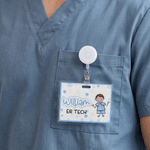 Badge d'identification en papier photo laminé avec nom Infirmière Semaine Cadeau d'anniversaire pour Infirmière Médecin Personnel Médical