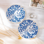 Plat à bijoux en céramique avec 1-10 noms Fête des mères Cadeau d'anniversaire pour maman grand-mère
