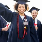Personalized Two-colored Ribbon Braided Lei with Glitter Grad Cap Tag and Name Graduation Gift for Graduates