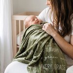 Personalised Multicolor Word Cloud Soft Throw Blanket with Name Home Decor Birthday Gift for Kids Family Friends