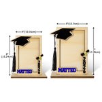Personalized Tassel Bachelor Hat Wooden Photo Frame with Name and Base Desk Decorarion Graduation Gift for Graduates