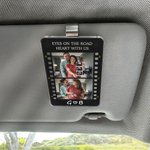 Henkilökohtainen elokuva-tyylinen valokuvakehys Akryyli Car Visor Clip Initals nimi ja teksti Auto tarvikkeet Syntymäpäivä Vuosipäivä lahja perheelle