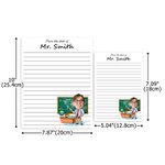 Bloc de Notas Personalizado con Foto de Profesor Masculino de Dibujos Animados con 40/80 Páginas y Texto Día del Profesor Graduación Temporada de Regalos para Profesor Masculino