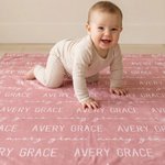 Personalised Multicolor Word Cloud Soft Throw Blanket with Name Home Decor Birthday Gift for Kids Family Friends