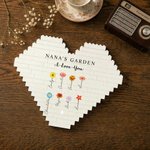 Puzzle di mattoncini da costruzione personalizzati con nome, testo e titolo per la festa della mamma, per il giardino della nonna, per il fiore della nascita e per il cuore.