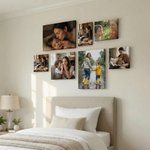 Personalizada cálida familia Set 7 Foto Giclee Lienzo Impresiones Aniversario Cumpleaños Housewarming Regalo para Amigos Familia