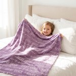 Personalised Multicolor Word Cloud Soft Throw Blanket with Name Home Decor Birthday Gift for Kids Family Friends