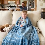 Personalised Multicolor Word Cloud Soft Throw Blanket with Name Home Decor Birthday Gift for Kids Family Friends