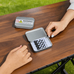 Personalised 3d Printing Vintage Tinplate Box Pocket Board Game Set with Text Travel Birthday Gift for Friends Game Lovers