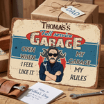 Henkilökohtainen Vintage Cartoon Auto Mechanic Character Garage Metal merkki nimi Isänpäivä Syntymäpäivä lahja isälle