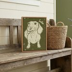 Personoitu käsin piirretty doodle tyyli lemmikkivalokuva kankaalle tulosteet nimellä kotiin sisustus syntymäpäivälahja lemmikkien ystävälle