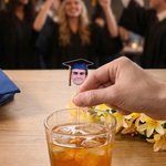 Personalized Graduation Cap Face Photo Acrylic Cocktail Stick Drink Stirrer with Year Graduation Party Gift for Friends Graduates