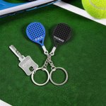 Portachiavi personalizzato per racchetta da padel stampato in 3D con nome Accessorio sportivo Regalo di compleanno per la festa del papà per gli appassionati di padel