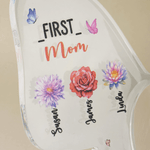 Personlig födelseblomma fjäril akrylvas med 1-10 barns namn och 1-15 barnbarns namn Mors dag födelsedagspresent till mamma mormor