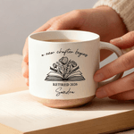 Tasse à café en céramique 12 oz avec titre, nom et date Cadeau de retraite pour une enseignante à la retraite
