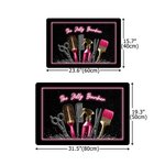 Gepersonaliseerde Colorful Hairdressing Element Deurmat met Tekst Barber Shop Accessory Opening Gift voor kapper Hair Beauty Lovers