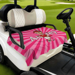 Personalized Cartoon Character Photo Breathable Golf Cart Seat Cover with Name Club Team Birthday Gift for Golf Players Lovers