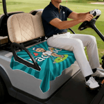 Personalized Cartoon Character Photo Breathable Golf Cart Seat Cover with Name Club Team Birthday Gift for Golf Players Lovers