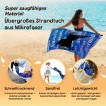 Personalisiertes Strandtuch mit Reiter-Silhouette und Namen | aus schnelltrocknender Mikrofaser | Strandparty-Geburtstagsgeschenk für Pferdeliebhaber