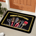 Gepersonaliseerde Colorful Hairdressing Element Deurmat met Tekst Barber Shop Accessory Opening Gift voor kapper Hair Beauty Lovers