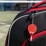 Portachiavi personalizzato per racchetta da padel stampato in 3D con nome Accessorio sportivo Regalo di compleanno per la festa del papà per gli appassionati di padel