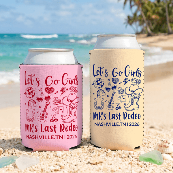 Personalized Western Cowboy Style Beer Can Cooler Sleeve with Name Birthday Party Gift for Friends Beer Lovers Women