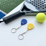 Portachiavi personalizzato per racchetta da padel stampato in 3D con nome Accessorio sportivo Regalo di compleanno per la festa del papà per gli appassionati di padel