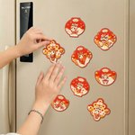 Personalized Cute Chinese-Style Horse Magnetic Fridge Magnet with Name Home Decor Spring Festival New Year Gift for Kids Friends Family