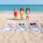 Personalisierte Meerjungfrau schnell trocknende überdimensionale Strandtuch mit Namen Freizeit Urlaub Strand Party Geburtstag Geschenk für Mädchen Familie