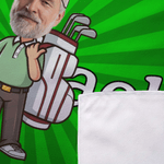 Personalized Cartoon Character Photo Breathable Golf Cart Seat Cover with Name Club Team Birthday Gift for Golf Players Lovers