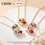 Spersonalizowany naszyjnik Kiss emoji Explosion Cloud z tekstem Dainty Biżuteria Urodziny Rocznica Dzień Matki Prezent dla dziewczyny | Callie × emoji ™