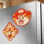 Personalized Cute Chinese-Style Horse Magnetic Fridge Magnet with Name Home Decor Spring Festival New Year Gift for Kids Friends Family