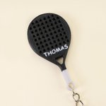 Portachiavi personalizzato per racchetta da padel stampato in 3D con nome Accessorio sportivo Regalo di compleanno per la festa del papà per gli appassionati di padel